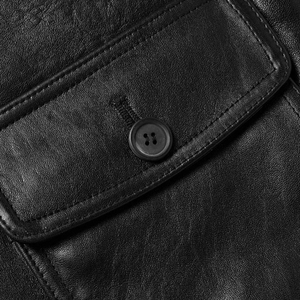 Chaqueta de Cuero Suelta de Diseño Nuevo, Chaqueta Universitaria de Lana con Parches de Tela, Chaqueta Bomber de Béisbol para Hombre - Product Image 6