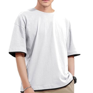 Boxy fit T Shirt 100% Cotton Casual Short Sleeve crewneck Oversized Plus Size Tees OEM Summer High Quality Men T Shirt - Product Image 1