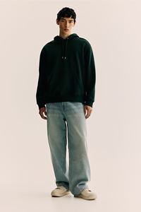 Sweat à capuche pour homme vert forêt à manches longues avec poche kangourou et cordon de serrage coupe ample et décontractée sweat doublé en jersey de coton mélangé hiver - Product Image 6