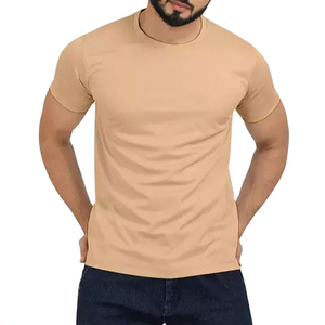 Camisetas de Hombre de Color Sólido, Fabricación Profesional, Poliéster/Algodón, Transpirables, de Secado Rápido, Cómodas, Informales, MOQ Bajo - Product Image 1
