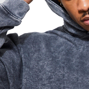Nouveau sweat à capuche personnalisé poids lourd 100% coton délavé à l'acide pour motif imprimé et sweat à capuche surdimensionné pour hommes - Product Image 3