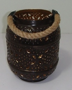 Christmas and Party Decorative Iron <b>Lantern</b> Home Decor Metal Brown Finish for Weddings <b>Candle</b> <b>Holder</b> Lighting Decorative Use - Product Image 3