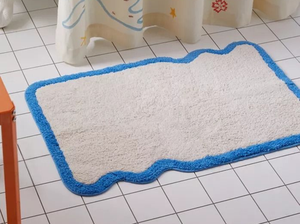 Alfombra de baño moderna de algodón con mechones a mano de calidad superior patrón geométrico novedoso grueso para uso doméstico y hotelero - Product Image 2