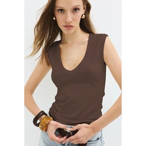 Camiseta sin Mangas Informal para Mujer, 100% Algodón - Product Image 6