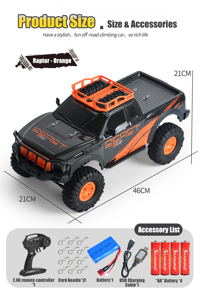 HB-ZP1001-4 1:10 Large Size Scale 4WD Off-road Climber