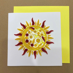 Patchs circulaires en feutre non tissé gaufré 3D à motif soleil pour cadeaux - Product Image 2