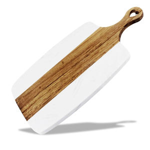 Tabla de cortar de charcutería multifuncional Productos de utensilios de cocina Tabla de cortar de mármol con incrustaciones de madera de acacia a un precio bajo asequible - Product Image 4