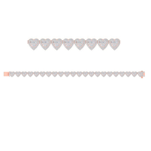 สร้อยข้อมือเพชรแท้รูปหัวใจทั้งหมดคอลเลกชันเครื่องประดับที่หรูหรา3.65ct 10kt - Product Image 1