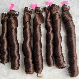 Funmi Gold-Color de alta calidad virgen pelo crudo Super doble cutícula alineada vietnamita Remy piel trama Fumi solo donante al por mayor - Product Image 5