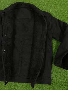 Veste matelassée vintage en toile de luxe pour homme OEM, logo brodé en chenille personnalisé, vêtements de rue, 100% coton - Product Image 3