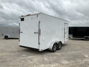 2026 Cross 7x16 Enclosed Cargo <b>Trailer</b> Tandem Axle Utility <b>Trailer</b> 84" Interior Height V-Nose Ramp Door Cargo Hauler 7000 GVWR - Product Image 3