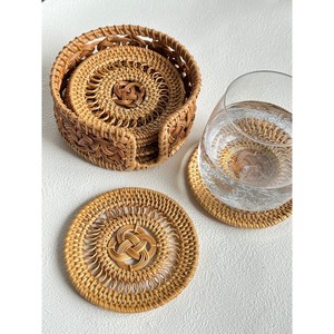 Almohadilla para taza, posavasos de ratán antideslizante, posavasos de hierba marina Natural, manteles decorativos para boda, Decoración de mesa de mimbre de hierba marina - Product Image 3