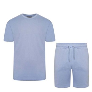 Vêtements pour hommes de bonne qualité OEM personnalisé nouveau design de mode broderie impression grande taille ensembles pour hommes 100% coton vêtements d'été - Product Image 6