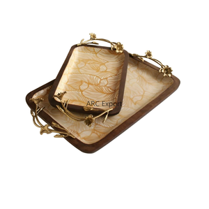 ถาดเสิร์ฟอาหารดีไซน์หรูถาดโลหะอุปกรณ์ตกแต่งร้านอาหาร - Product Image 3