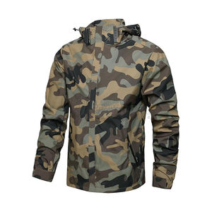 Veste imperméable professionnelle légère coupe-vent avec capuche pour les sports de plein air et les tenues décontractées - Product Image 1