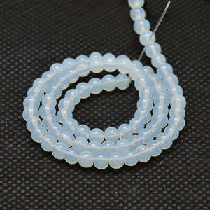 Perles en gros Beadsnfashion BNFXYZ-859, brins de perles d'opale de 4 mm, qualité AA, blanches, pour la fabrication de bijoux DIY, colliers, bracelets, boucles d'oreilles, Inde - Product Image 4