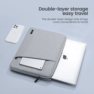 Mallette verticale grise pour ordinateur portable 14-15 pouces Étuis et housses pour ordinateur portable Produit - Product Image 4