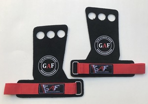 GAF Custom Logo and Color 3 Hole Leather <b>Gymnastics</b> Hand Grips Protector for Weightlifting Gym Exercise Workout - Product Image 6