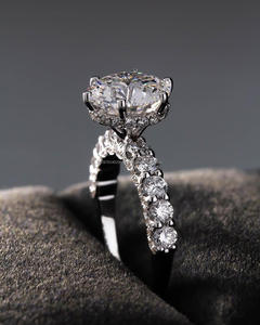 Igi/gia ตัดเพชรที่โตแล้ววินเทจ14K สีขาวแต่งงาน/แหวนหมั้นใส่ได้ทั้งชายและหญิงสีขาวทองสำหรับงานเลี้ยงครบรอบ-คุ้มค่า - Product Image 3