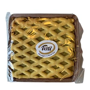 Tartellette al Pistacchio Tissi con Crosta a Griglia Quadrata 350g X 7 Pezzi, Gusto Nocciola, Deliziose e Cremose - Product Image 1