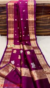 Sarees en soie brocart sur mesure disponibles dans une large gamme de modèles et de couleurs pour les dames de tous âges - Product Image 2