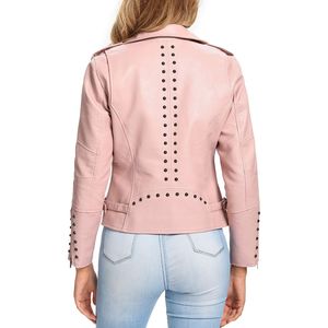 Chaqueta de carreras de moda de nuevo diseño premium ajustada rellena de algodón transpirable de cuero genuino para mujer personalizada - Product Image 6