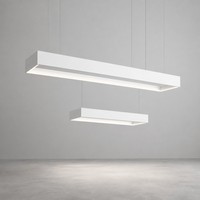 Luminaire suspendu linéaire LED pour salle de formation, 1800 mm, luminaire suspendu LED pour bureau, cadre en aluminium