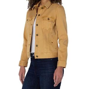 Chaqueta Vaquera Reversible Informal de Alta Calidad para Mujer, 100% Algodón, Diseño Sólido, Decoración con Botones y Logotipo, Estilo Lavado - Product Image 1