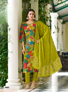 Kurta Casual de Chinon Pesado para Mujer, Estampado Digital Milano, Marca Dhwaja Export, con Forro de Algodón, Secado Rápido, Corte Regular, para Todas las Temporadas, Gujarat - Product Image 6