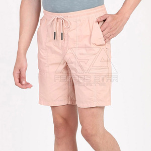 Pantalones cortos de color liso teñido para hombre, pantalones cortos para hombre recién llegados, diseño personalizado, pantalones cortos informales para hombre - Product Image 2
