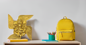 Brass Ganesh Idol Statue <b>Wall</b> Hanging Ganpati Murti Home Decor Sculpture for Temple Office <b>Table</b> Weddings Diwali-Goodwill Gift - Product Image 2