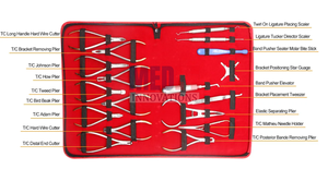 Dispositifs médicaux professionnels Kit d'instruments orthodontiques dentaires 18 pièces Composite en acier inoxydable allemand - Product Image 3