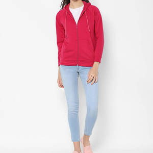 Fabricante profesional de moda para mujer Sudadera con capucha con cremallera completa Cordón Multicolor Mujeres Invierno Zip up Hoodies - Product Image 4