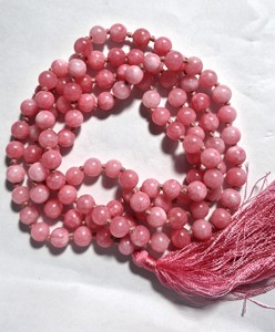 Último 108 redondo rosa ópalo piedra preciosa Jap Mala 12 \ "1/10 línea hebras sueltas buen precio colección de piedras con cuentas - Product Image 1