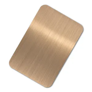 Garis Rambut Mawar Emas AFP Kualitas Terbaik 304 316 Stainless Steel Cutting Bending Lembaran Logam Disesuaikan untuk Lift Bingkai Dekorasi