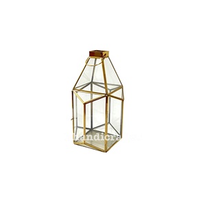 เชิงเทียนทองเหลืองดีไซน์ใหม่ วัสดุโลหะและแก้ว ทำด้วยมือ ปรับแต่งได้ สำหรับใช้ในบ้าน งานแต่งงานกลางแจ้ง-โดยตรงจากผู้ผลิต - Product Image 2