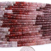 Großhandel AAA Grade Natural Multi Sapphire Facettierte Rondelle Lose Perlen für Schmuck herstellung Halskette Armband Ohrring 2mm 3mm