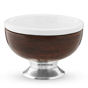 Bol décoratif en métal aluminium de conception moderne, nouvelle arrivée, avec poignée en forme de feuille d'oiseau, texture martelée, bol de service - Product Image 4