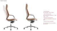 Chaise de bureau de direction Sitstar en cuir véritable pour projets de conception de bureaux commerciaux et de salles de conférence