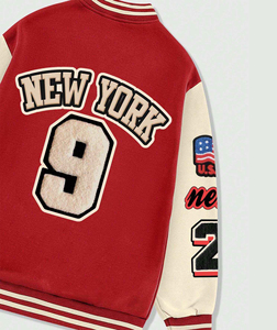 Moda para hombre Varsity Jacket Mezcla de lana Manga de cuero Béisbol Bomber Prendas de abrigo para deportes y ropa de calle - Product Image 6