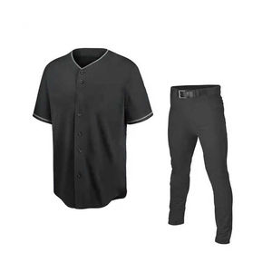 ชุดกีฬาซอฟต์บอลเบสบอลสำหรับผู้ชายและผู้หญิงชุดเครื่องแบบทีมสีพื้นระบายอากาศได้ดี - Product Image 4