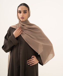Abaya musulmane modeste et simple en velours orné pour femmes, robe maxi de style A pour l'Aïd - Product Image 4