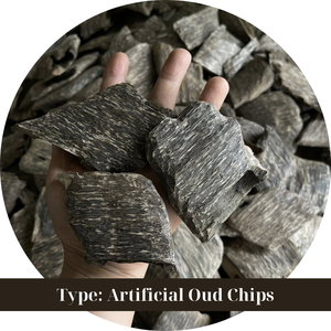 Bâtonnets d'encens 100% Biologiques Premium en copeaux d'Agarwood, Oudh, Aloèswood, Eaglewood, Gharuwood naturels, parfumés, forme COSMIC - Product Image 3