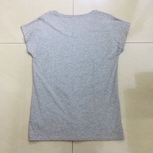 Camiseta de cuello redondo de algodón de gran tamaño de lujo para mujer, diseño de logotipo con estampado de lámina personalizado, ropa de calle informal corta transpirable Drop Plus - Product Image 6