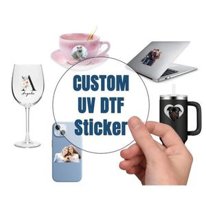 Adhesivo de claridad Premium resistente a la temperatura, selecciones de patrones múltiples, pegatinas de transferencia UV de copa de vidrio - Product Image 1