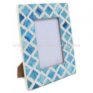 Cadre photo artisanal en incrustation d'os, léger, imperméable, couleur et taille personnalisées, décoration d'intérieur, logo personnalisé pour le Ramadan, mariage - Product Image 6