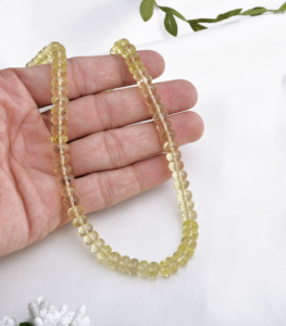 ลูกบอลควอตซ์เลมอนธรรมชาติเจียระไน สำหรับทำเครื่องประดับชั้นดี - Product Image 5
