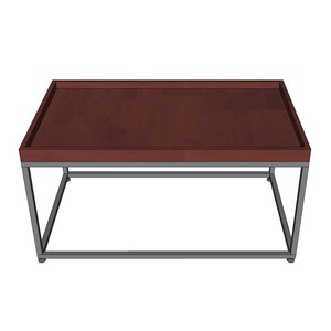 Table basse rectangulaire 100x60x50 (cm) durable, convertible, style moderne, meubles de salon avec plateau en bois et structure en fer TT68200 - Product Image 6
