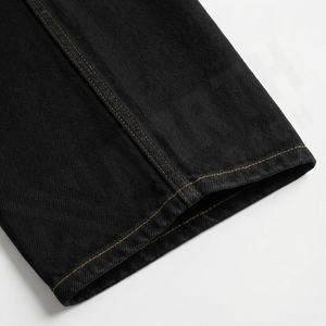 Jeans décontractés droits en denim extensible pour femmes, qualité supérieure, taille haute pour un confort quotidien, couleur personnalisée - Product Image 6