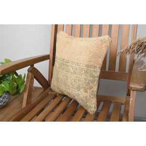 Beige Wool Kantha <b>Patchwork</b> Pillow 14x14 Inch Luxury Vintage Embroidered Fluffy Rustic <b>Throw</b> Pillow for Floor Use - Product Image 3